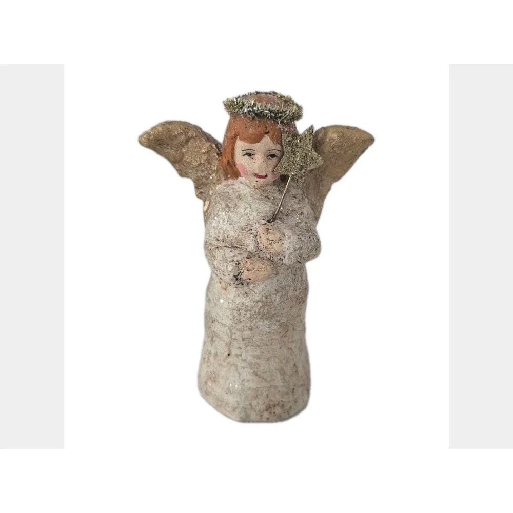 Vintage Teena Flanner Folk Art‎ Christmas Angel   4.5